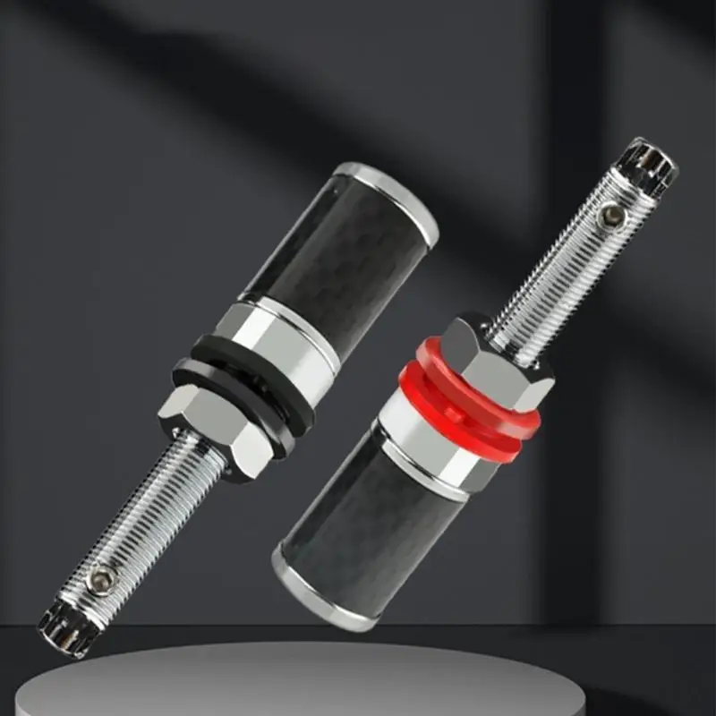 652F 긴 나사 전력 증폭기 오디오 바나나 잭 소켓 커넥터 탄소 섬유 로듐 도금 HIFI 스피커 터미널
