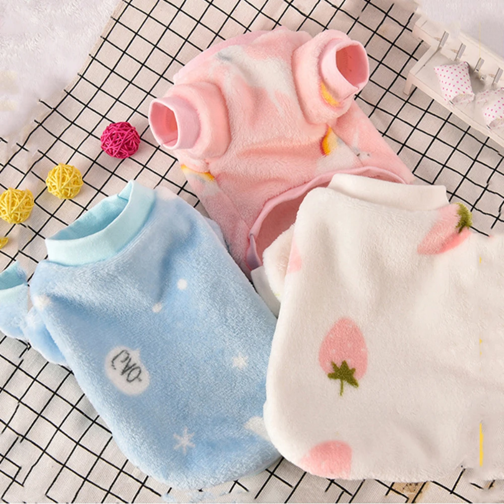 

Dog Warm Clothes Fleece Soft Warming Sweater For Pet Dogs Cat Clothing Autumn Winter Costume Small Dog Pullover Chihuahua