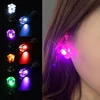 Cyberpunk Colorful LED Luminous Square Earrings Men Women's Cool Fashion Zircon Earring Party Carnival Disco Jewelry Accessories 1