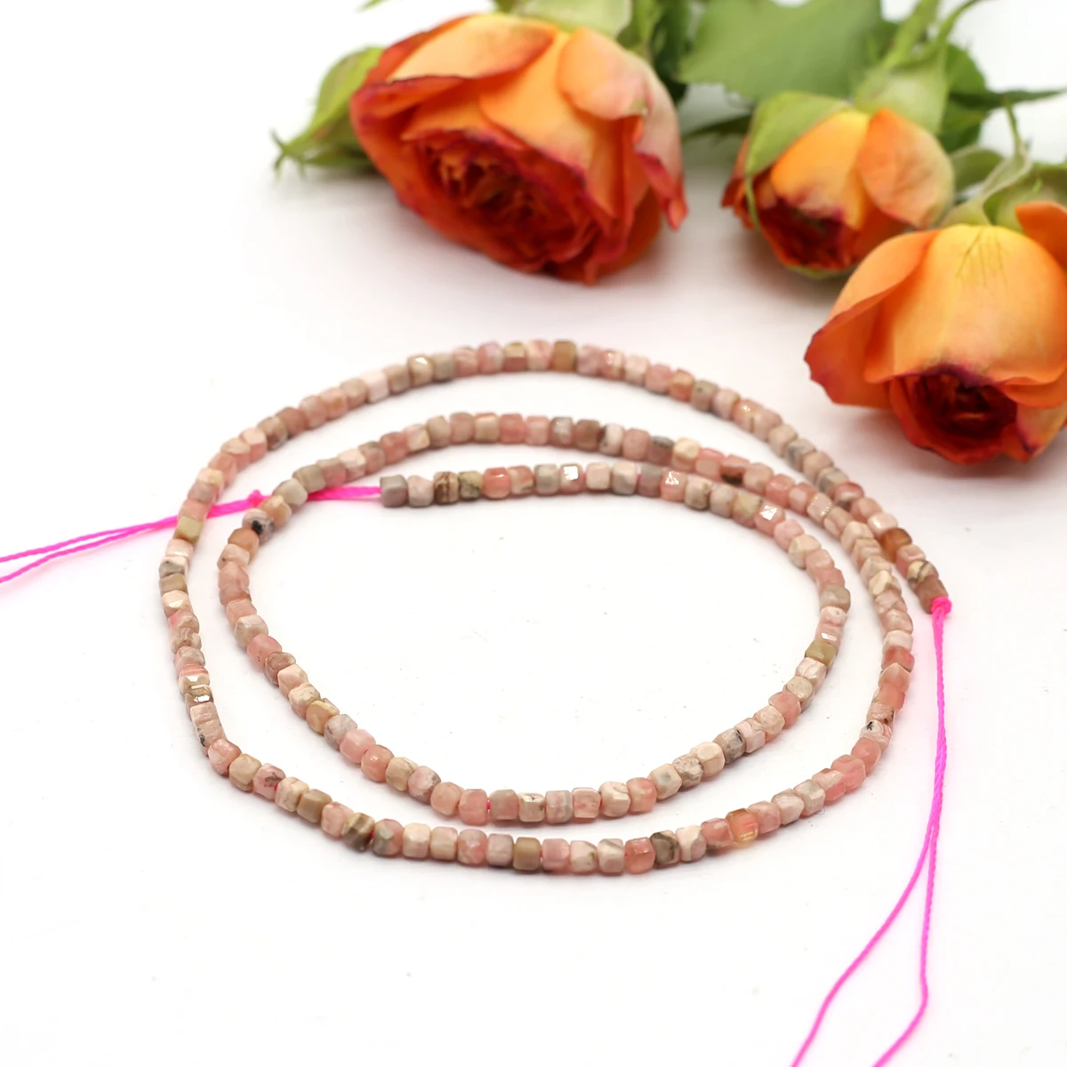 

2mm Plum Jade Beads Faceted Natural Square Stones Loose Spacer Beads for Jewelry Making DIY Necklace Bracelet Accessories Crafts