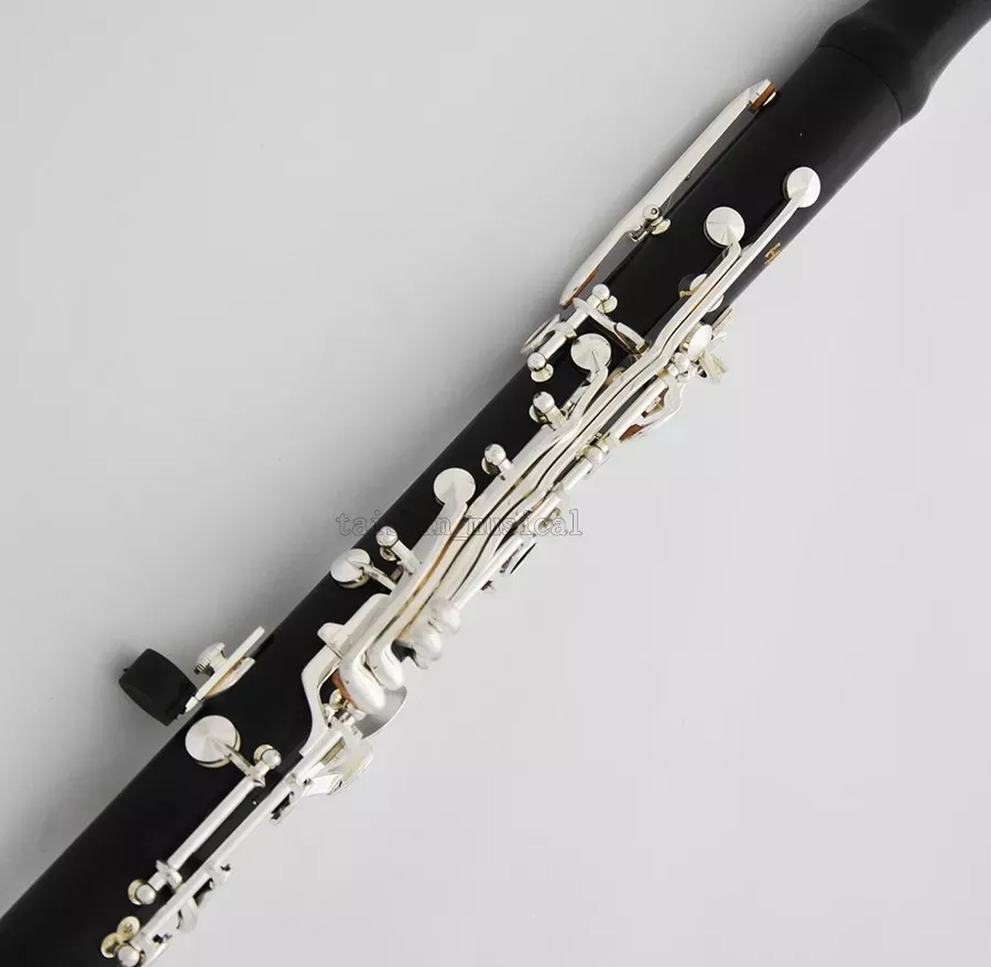 Professional A Clarinet 18 Key Silver Plated Ebony Wooden W/ Hard Case