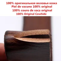 Natural cowhide belt for men's hard metal buckle soft original cowhide mens leather belt unique texture real leather jeans belt - Image 2