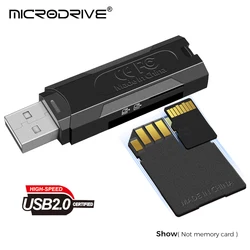 Dual - Port USB Card Reader & Adapter for Micro and Mini SD Cards