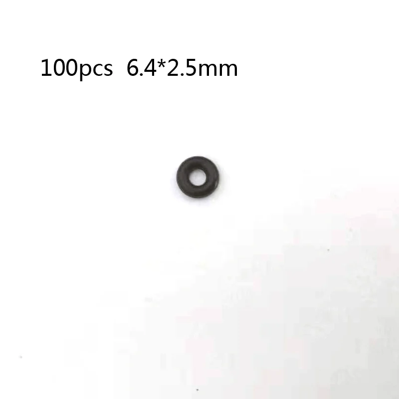 Universal O-ring rubber seal washers grommets black 6.4mm x 2.5mm 100pcs for 14mm 20mm thimble rubber seal washers