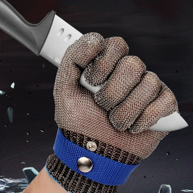 Anti-cut Gloves Resistant Hand Protective Metal Meat Mesh Glove