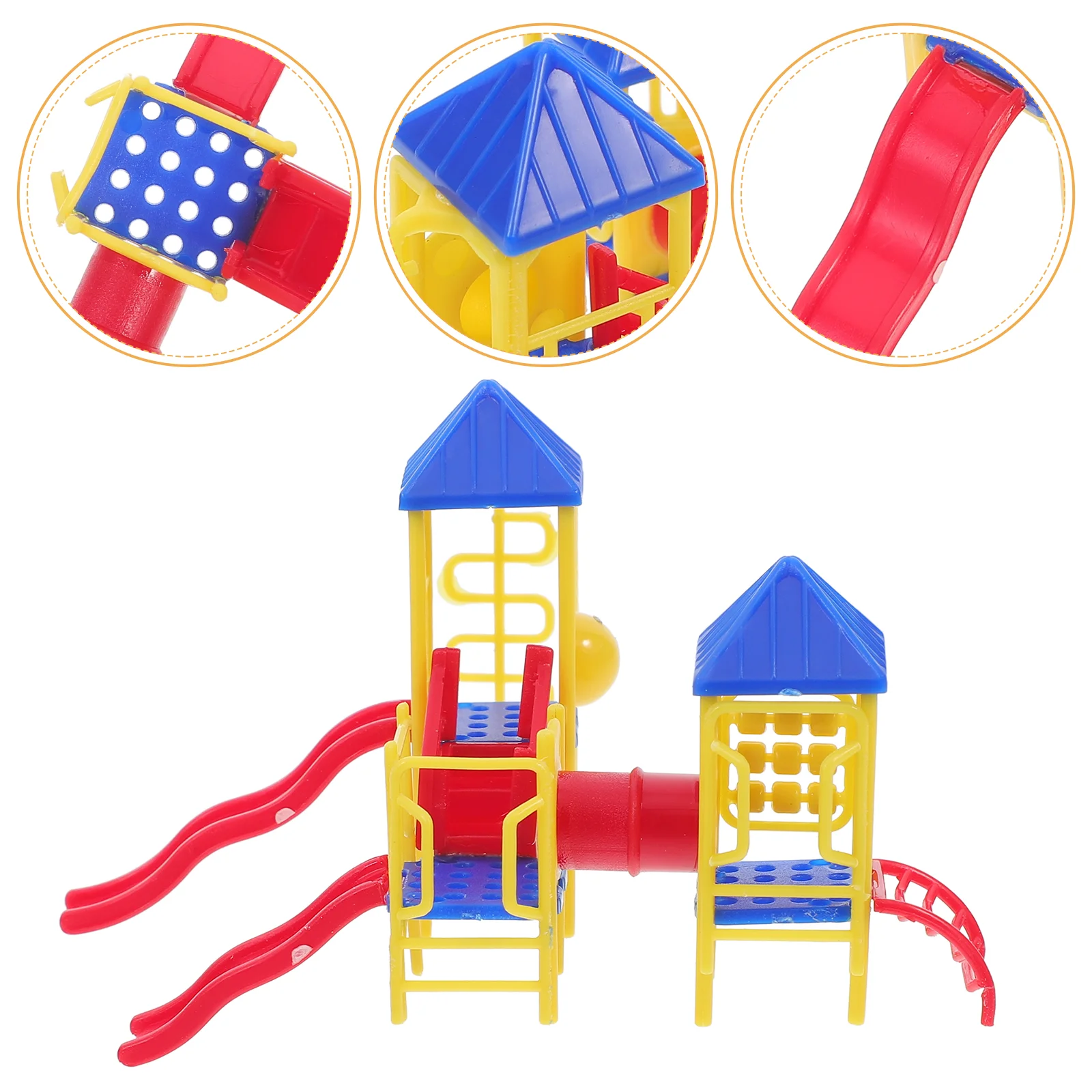 

Toy Toys for Kids Slide Home Ornaments Miniature Playground Model Desktop Decor Sandbox Building Material Table Child