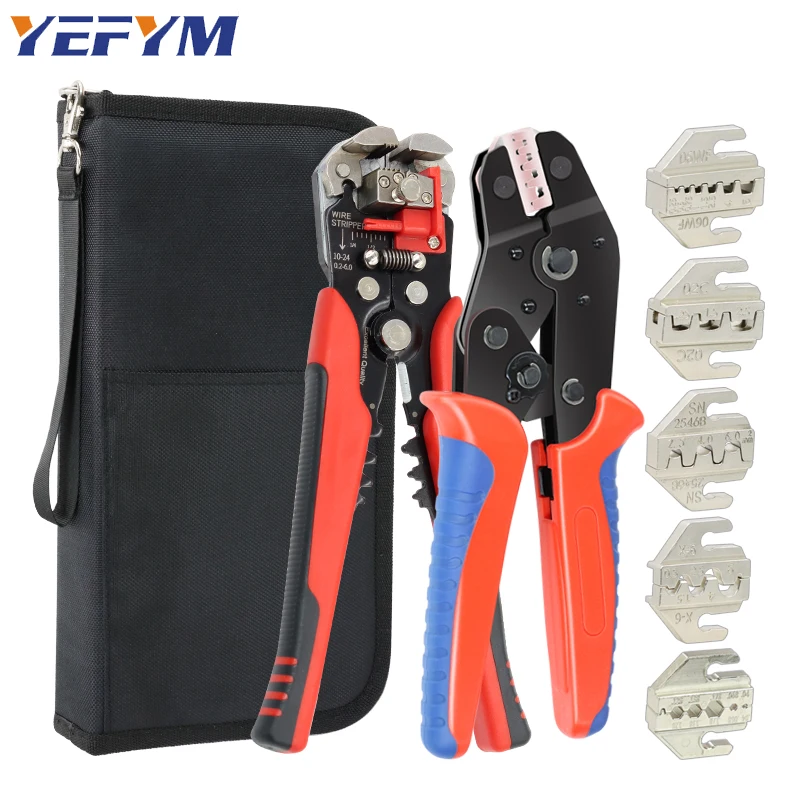 Crimping Tools Set 7pcs Interchangeable Jaw For XH2.54/DuPont2.54/2.8/4.8/6.3/ Non-Insulated/Ferrule Terminals Ratcheting Pliers |