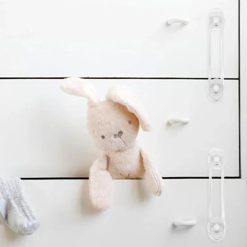 3/5pcs ransparent Anti-Opening Soft Strap Safety Lock Multi-functional Baby Drawer Refrigerator Lock Child Safety Lock T