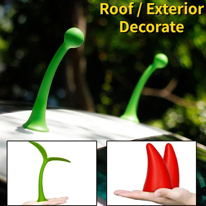 

Car Decoration External Doll Car Roof Ornaments Grass Sapling Demon Ornaments Exterior Decoration Cute Cartoon