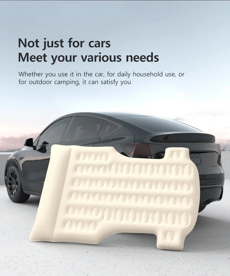 For Tesla Model Y 2020-2025 Portable Inflatable Mattress Memory Foam Outdoor Cam