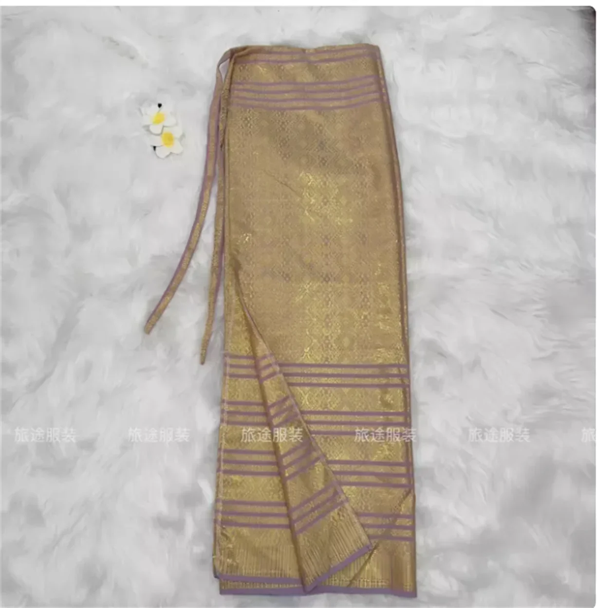 Thai Myanmar clothing half body high waisted long skirt
