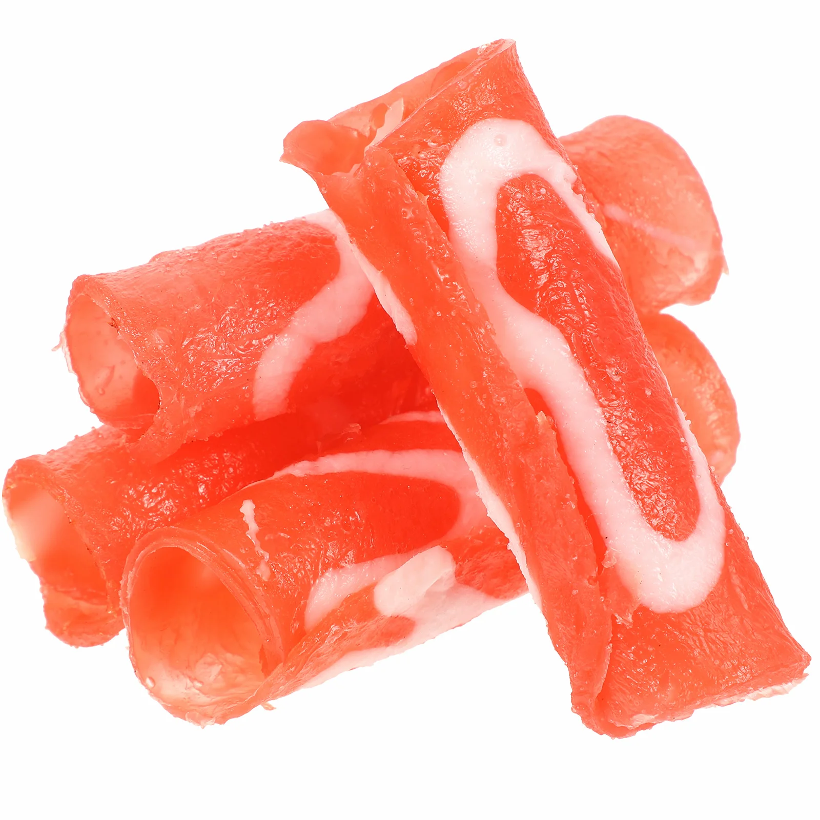 

4 Pcs Simulation Meat Roll Fake Food Model Photography Pvc Realistic Child Dining Room Decor