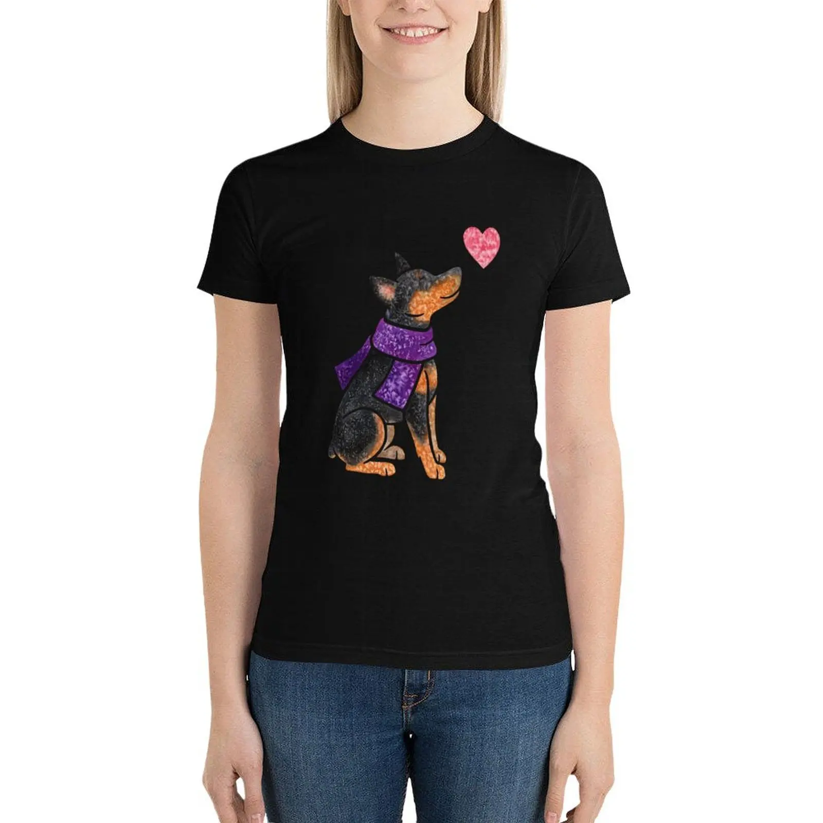 

Watercolour Miniature Pinscher T-Shirt cute clothes summer top tees Women t shirt