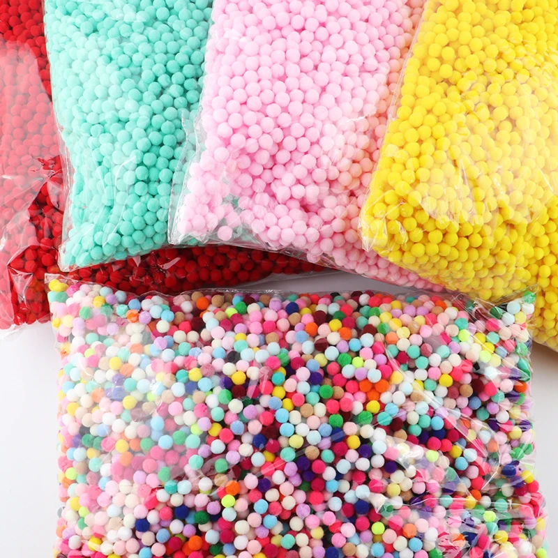 Wholesale 8mm Soft Fur Pompoms for Arts, Crafts, and Home Décor