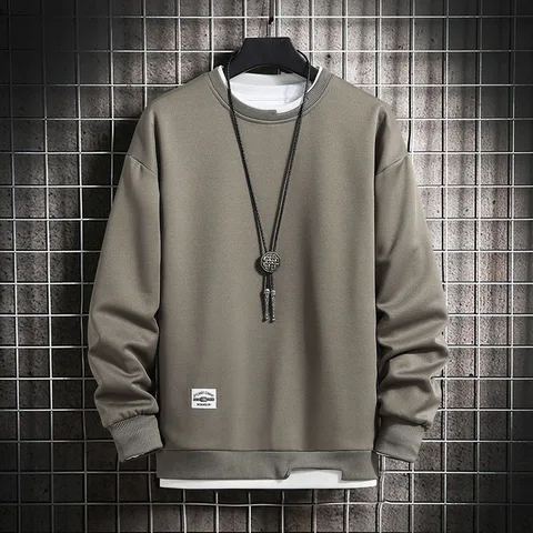 Fashion Mens Casual Sweatshirts Long Sleeve O-Neck Style Male Pullover Hoodies