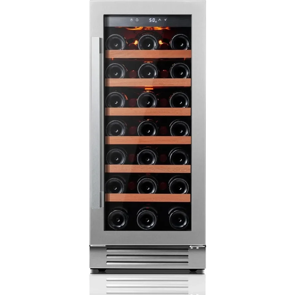 15 Inch Dual Zone Wine Cooler Refrigerator 33 Bottles