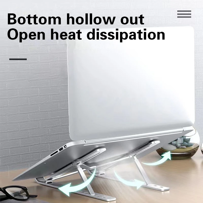액세서리 8단 접이식 노트북 스탠드 홀더 휴대용 노트북 지지대 조절 가능한 라이저 냉각 브래킷 쿨러