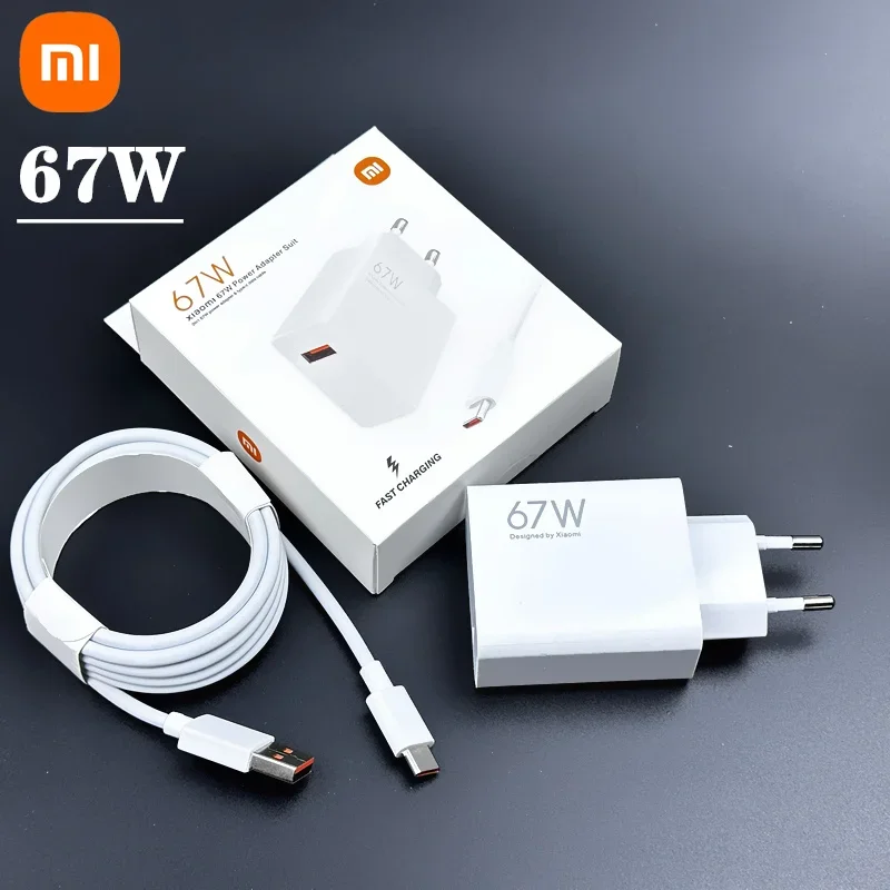 

Xiaomi Mi 67W Wall Charger Original 67 Watt Carregador Adapter EU US Redmi K50 Poco Blackshark 3 Pro Mi 12 11 Ultra Type C Cable