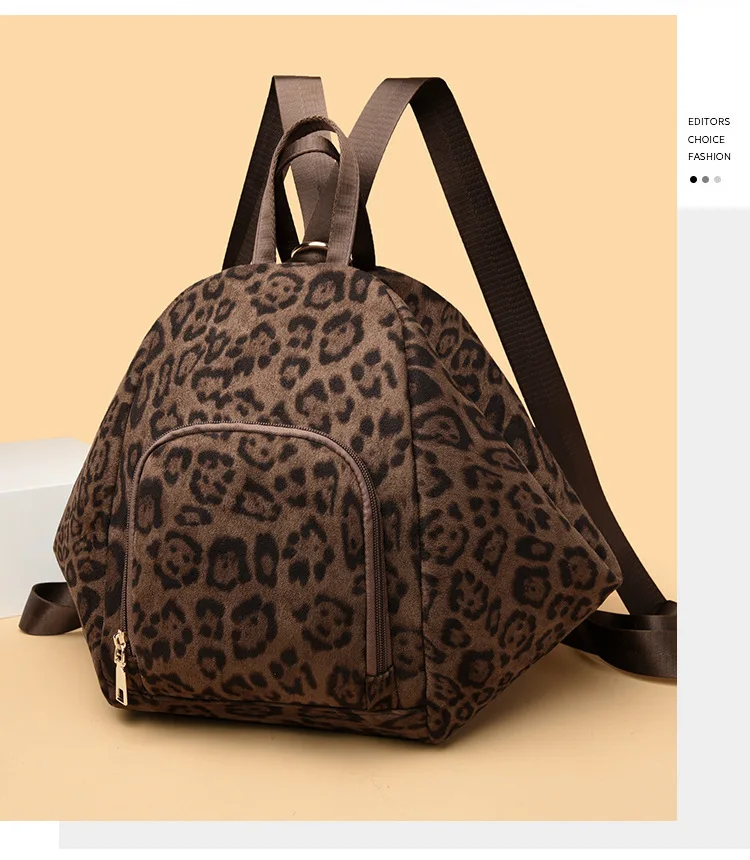 Persönlichkeit Trendy Rucksack Für Frauen Reisen Leichte Neueste Hochwertige Leopard Print frauen Tasche Outdoor Täglichen Backage – Detail 11