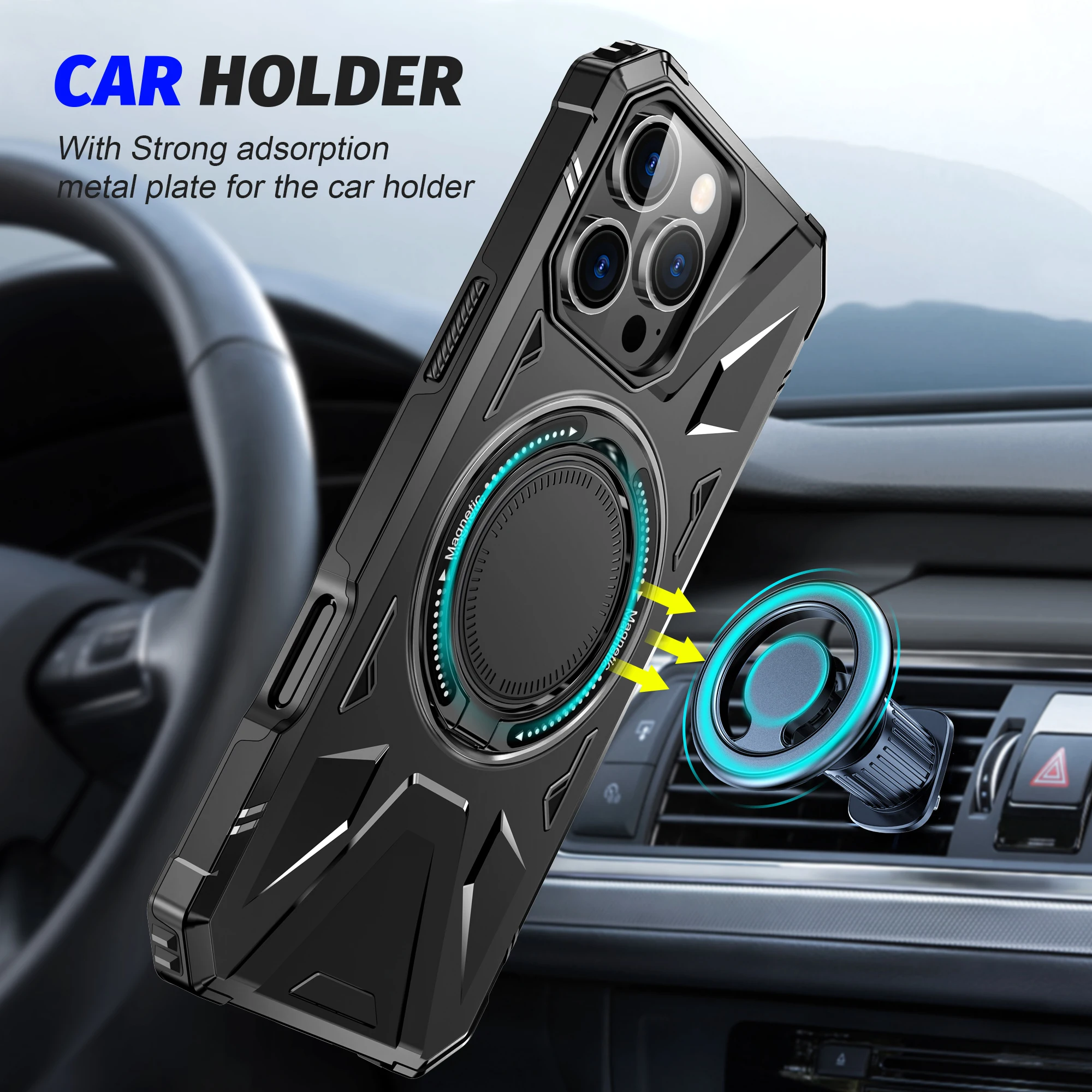 Enhanced Protective Phone Case with MagSafe Compatibility and Wireless Charging Support