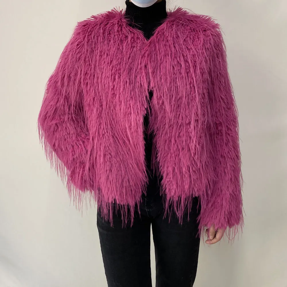 2023 New Springtime Fur Coat Women High Quality Fashion Faux