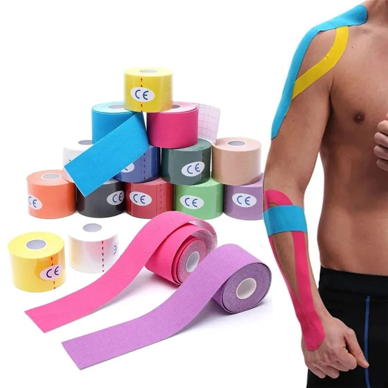 

5cm*5m Kinesiology Tape for Physical Therapy Athletic Tape Free Cut Sports Tape for Elbow Shoulder Muscle Knee Pain Relief