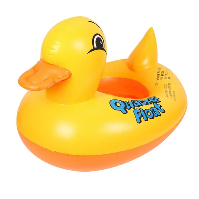 Baby Inflatable  Seat Boat Big Yellow Duck Yacht Swimming Circle Children's Seat Circle Inflatable Duck Seat Circle Water Toy 1