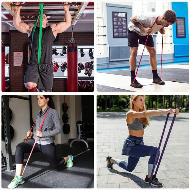 TPE Elastic Resistance Bands Strength Training Sports Fitness Latex Pull-Up Exercise Thick Circle Yoga Multi-Functional 3