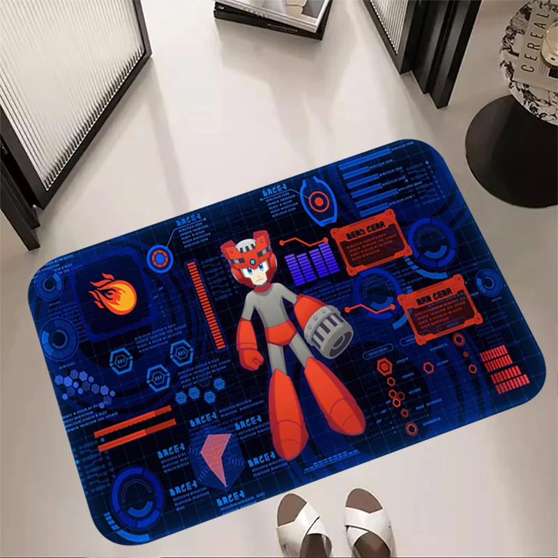 Foot-Carpets-Fluffy-Carpet-Mega-Man-Rockman-Living-Room-Rugs-Entrance ...
