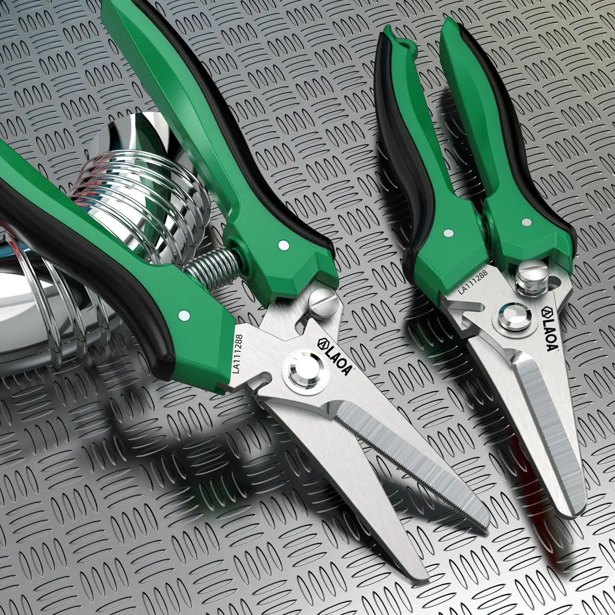 LAOA Stainless Steel Multi-Purpose Scissors Multi-Purpose Electrician's Scissors for Cutting Copper and Aluminum Sheets 6