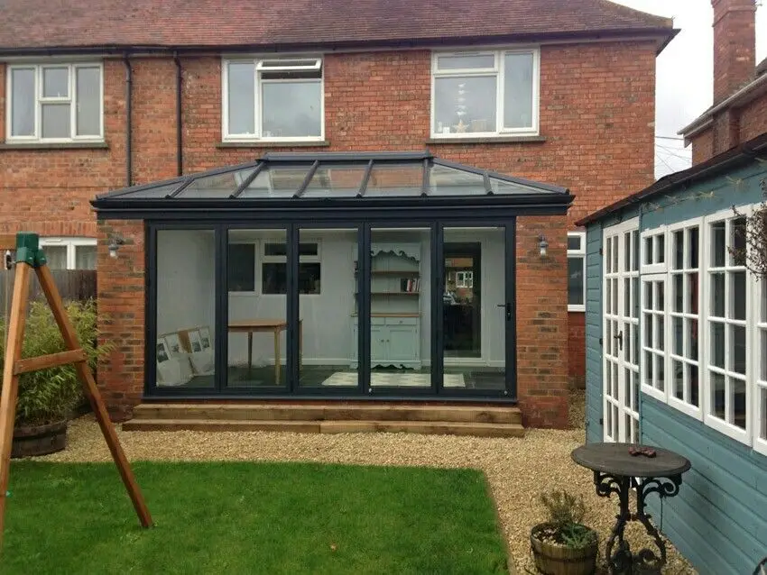 Soundproof Accordion Folding Patio Doors Large View Balcony Exterior Thermal Break Double Glazed Aluminum Heavy Duty Bifold Door