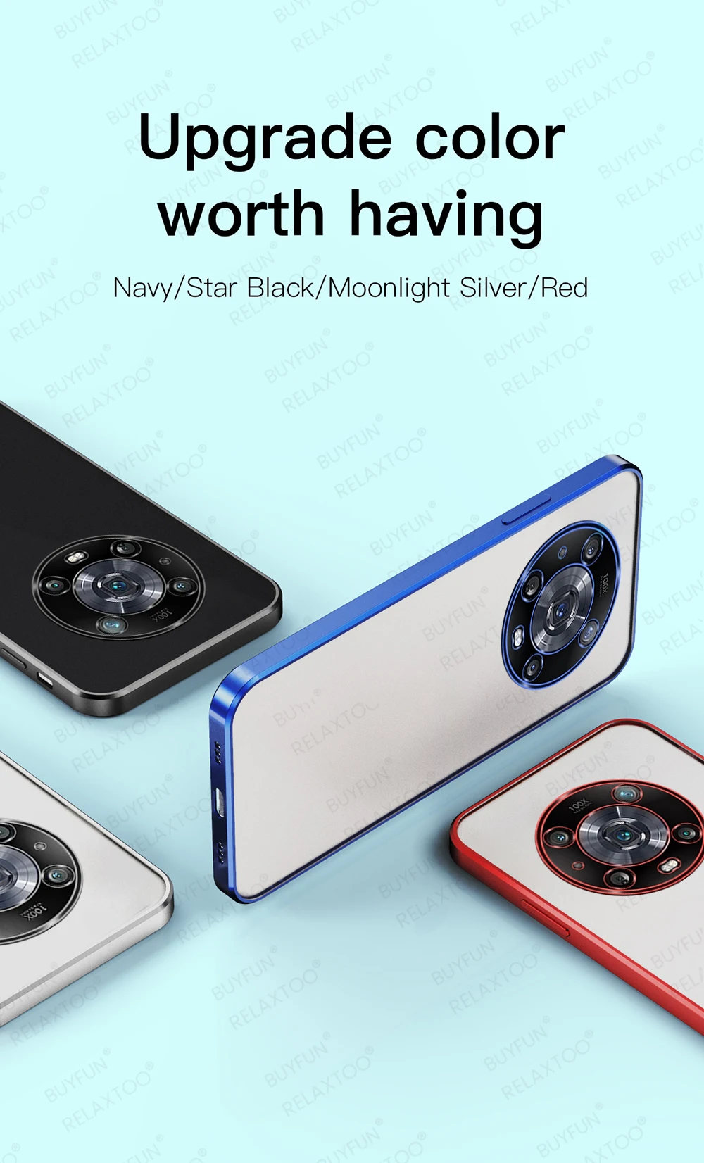 Coque arrière de luxe translucide avec cadre plaqué mat, étui rigide pour Honor Honer Magic 4 Magic4 Pro 4Pro 5G, caméra PC Shockpro_voghion.com