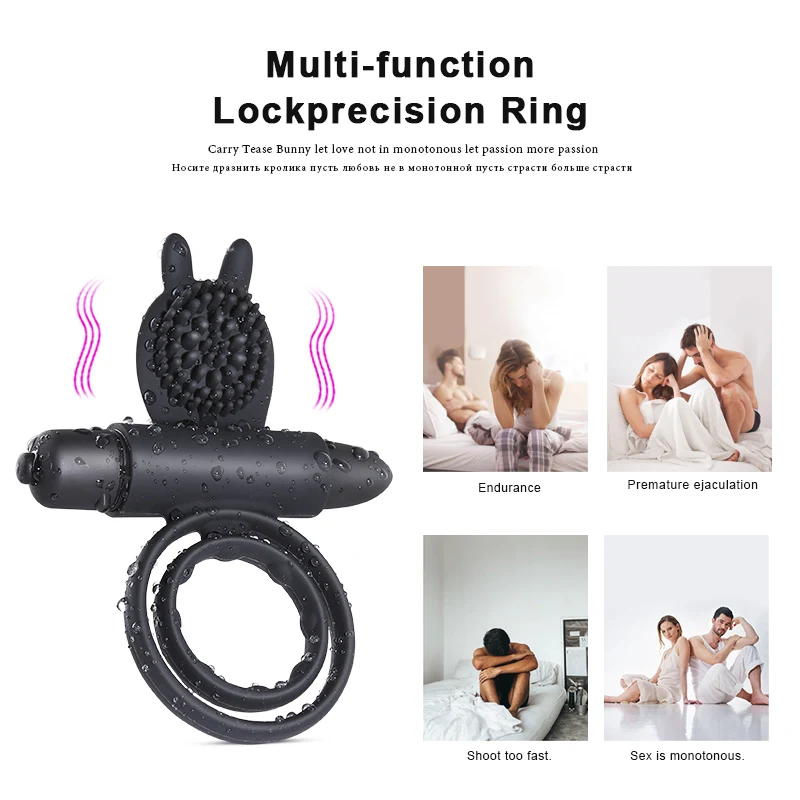 Vibrator Cockring Penis Cock Ring on for Man Delay Ejaculation Sex Toys Couple Women Vibrators Penisring Toys for Adult S75c514d4d2154dae92706d6600c47d14O