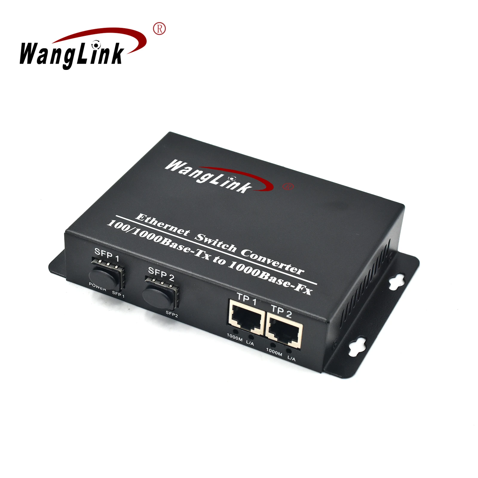 Wanglink Unmanaged 48V POE Switch 2*10/100/1000Base-TX PoE ports With 2 Port SFP Fiber Ethernet switch POE