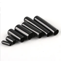 Black Red Rubber Protective Silicone Sleeve Caps - 8.5 mm (Black)