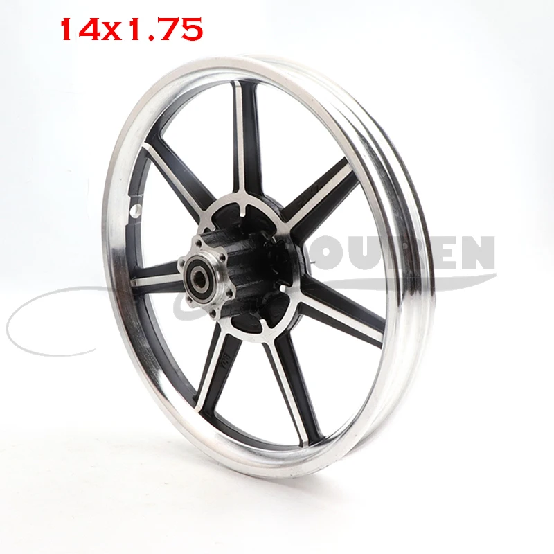 

14 Inch Aluminum Alloy Wheel 14x1.75 Disc Brake Front Rim for Motorcycle Electric Scooters E-bike Folding Bicycles Parts