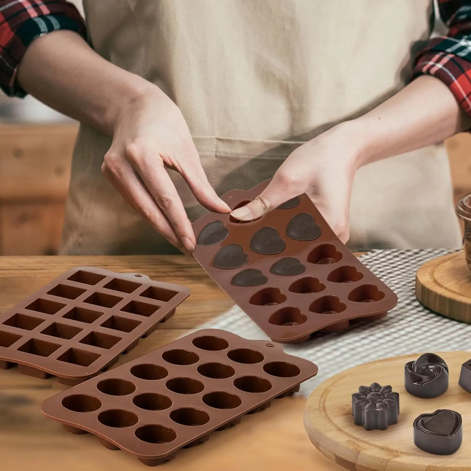 Silicone Chocolate Molds Non-Stick Candy Molds for Making Bite-Sized Chocolates, Candie... - SKU SCM01841 - UGI Packaging