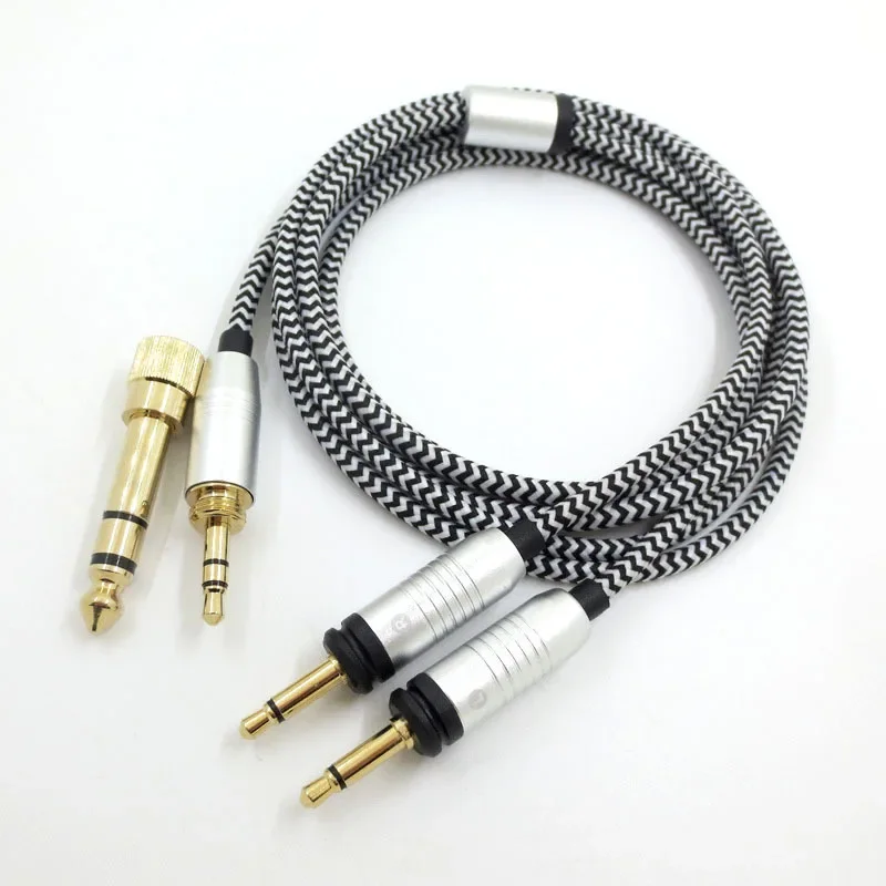 Replacement Headset Cord for Focal ELEGIA Upgrade Cable 3.5mm Male 6.35mm to Double 3.5mm Male Cord Replacements