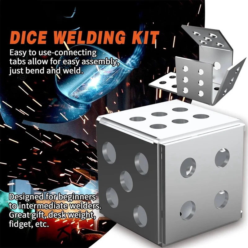 2PCS Welding Kit Dice, Welding Coupons, 1 PC, Mild Steel, 16 Gauge Plate, DIY Square, Practice