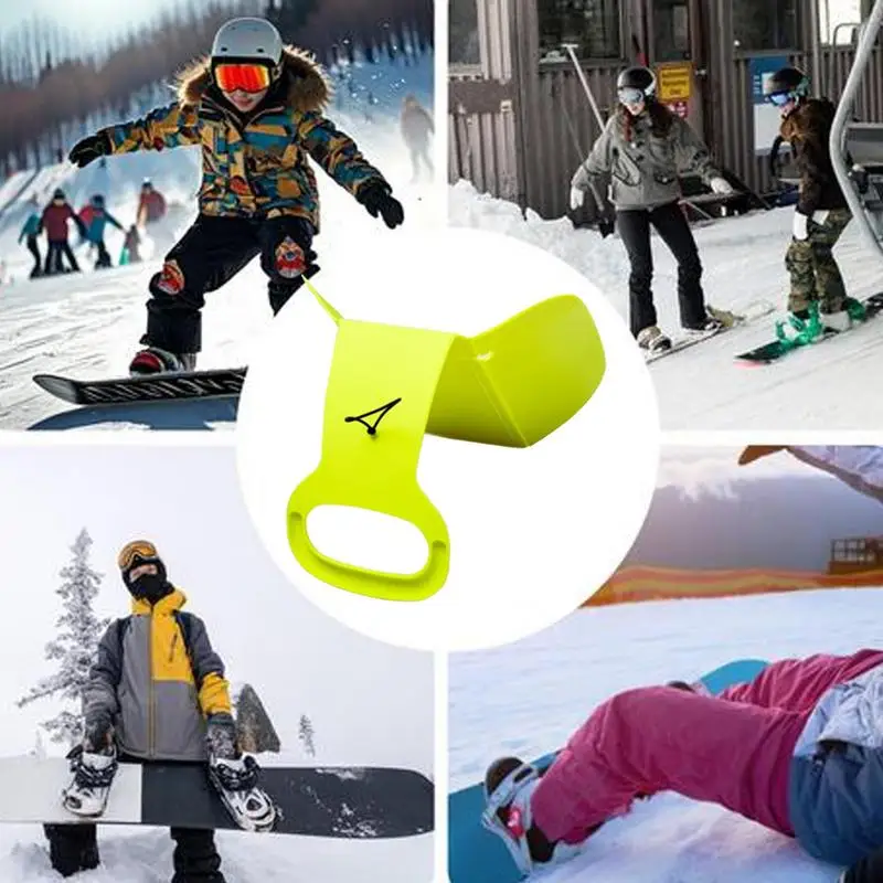 Kids Sleds For Snow Portable Foldable Snow Sled Board Handle Design Skiing Boards Heavy Duty Slider Winter Toys For Outdoor