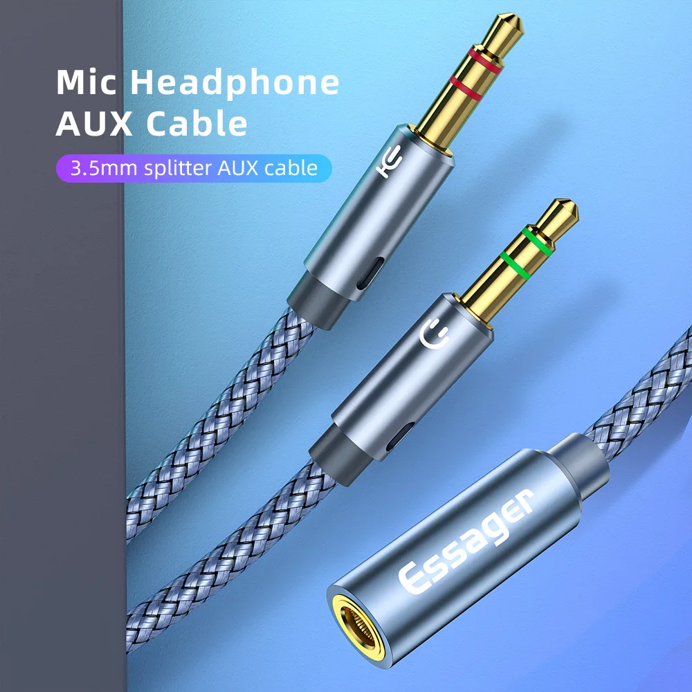 ESSAGER Aux ̺   й 3.5mm -2 3.5mm   Aux ̺ (ǻ Ŀ ) ũ Y й-PC