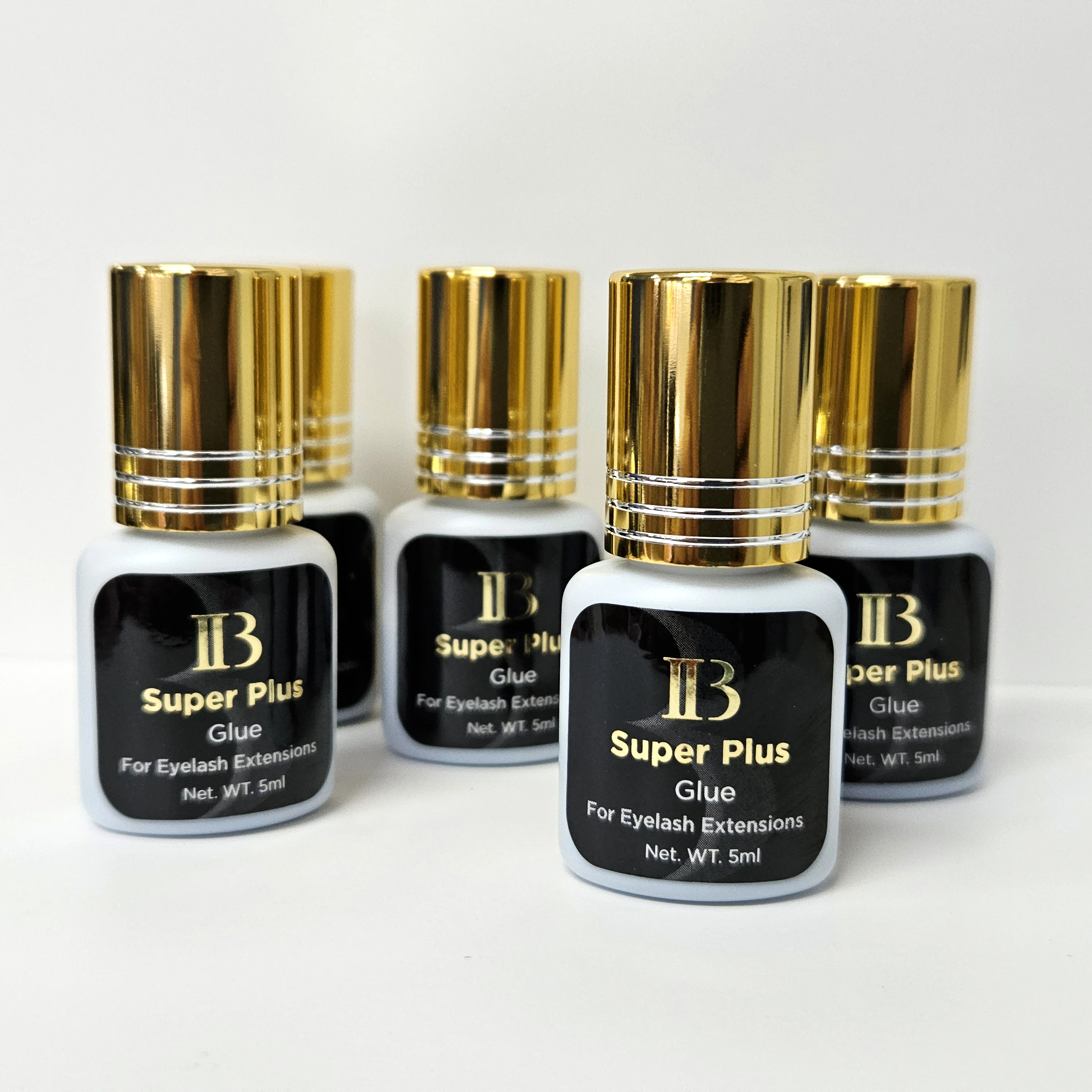 5/10 Bottles wholesale IB Super Plus Glue i beauty Eyelash Extension Gold Cap 5ml 1-2Seconds Fast Dry Original Korea Lash Glue 6