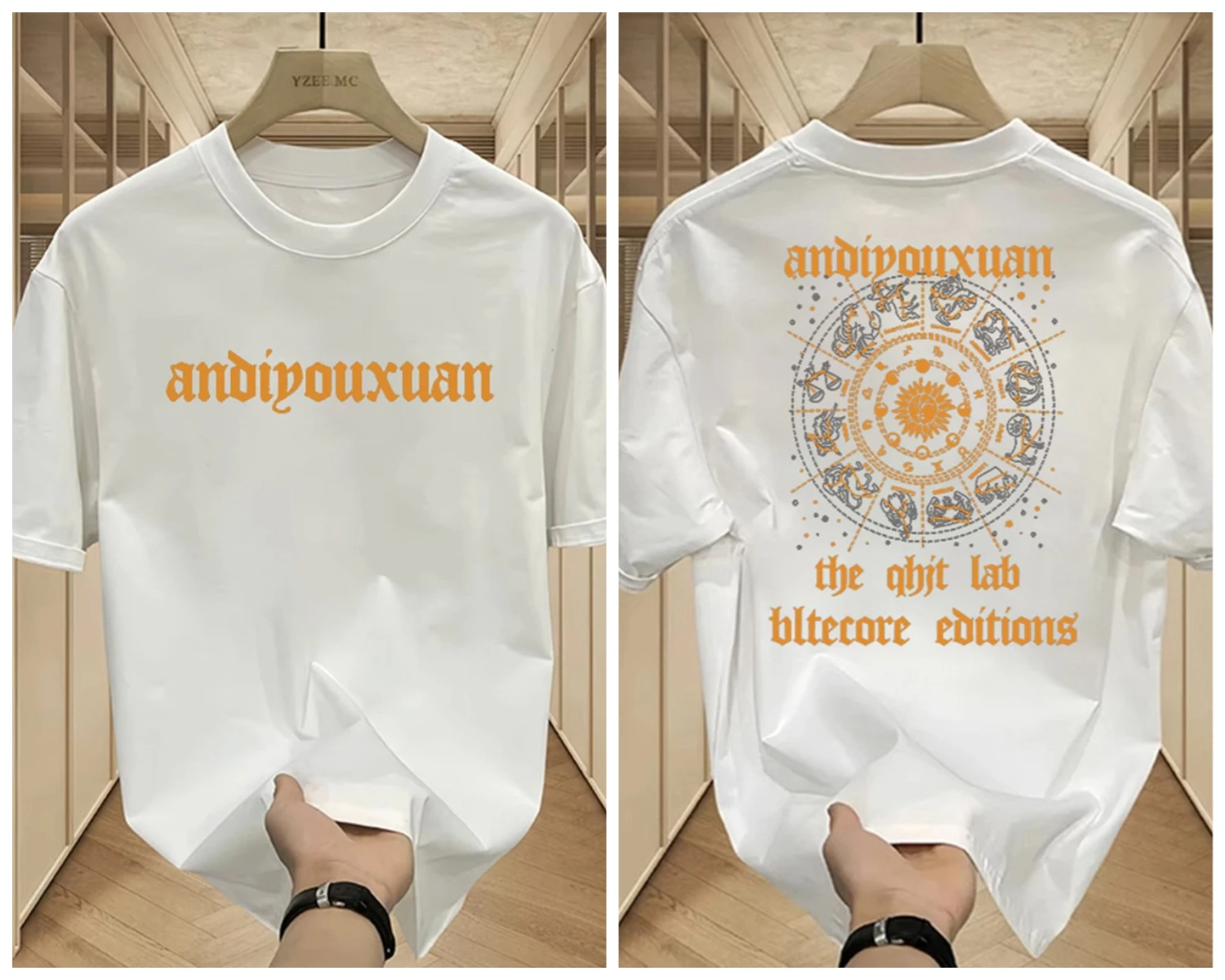 2026 코튼 패션 아메리칸 스타일 티셔츠 트렌디한 맞춤형 프린트 여름 라운드넥 캐주얼 반팔 셔츠 유니섹스