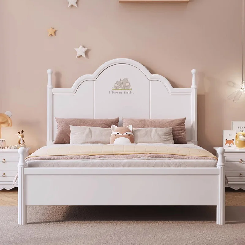 

Princess Children Beds Pink Individual Solid Wood Full Size Beds Kids Girls Drawers Cama Juvenil Bedroom Furniture MQ50CB