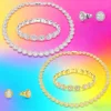 2025 High Quality Ladies Classic Happiness Diamond Round Crystal Necklace Set S925 Silver Gorgeous Jewelry Set