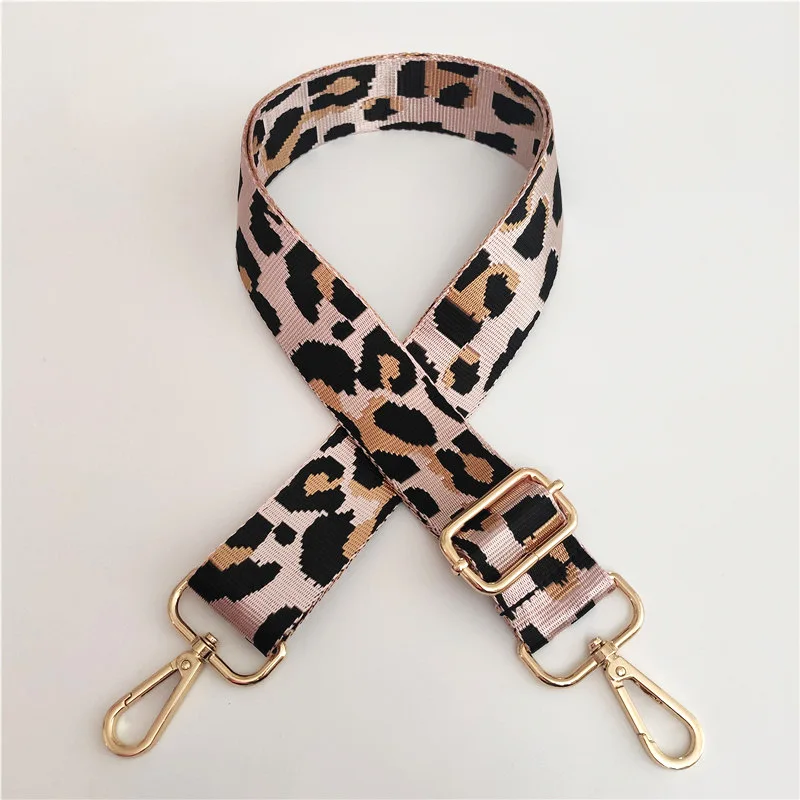 2023 New Winter Long Wide Bag Strap Colorful Tiger Jacquard Sexy Leopard Print Shoulder Fashion Adjustable Accessory Replaceable
