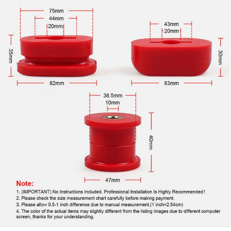Engine Mount Insulator For 99-06 VW Jetta Golf GTI Mk4 Lower Dogbone Engine Mount Polyurethane Bushings