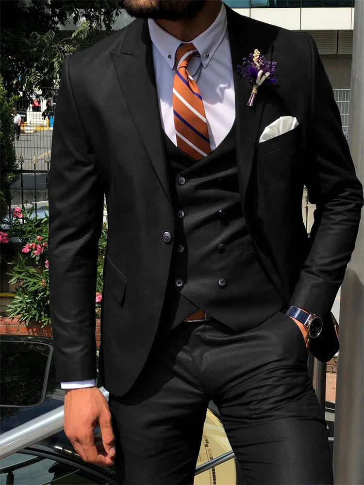 Mens Suit 3 Piece Slim Men Fashion Suit Cutsom Groom Wedding Tuxedo Prom Wedding Tailor Made Men Suit With Pants