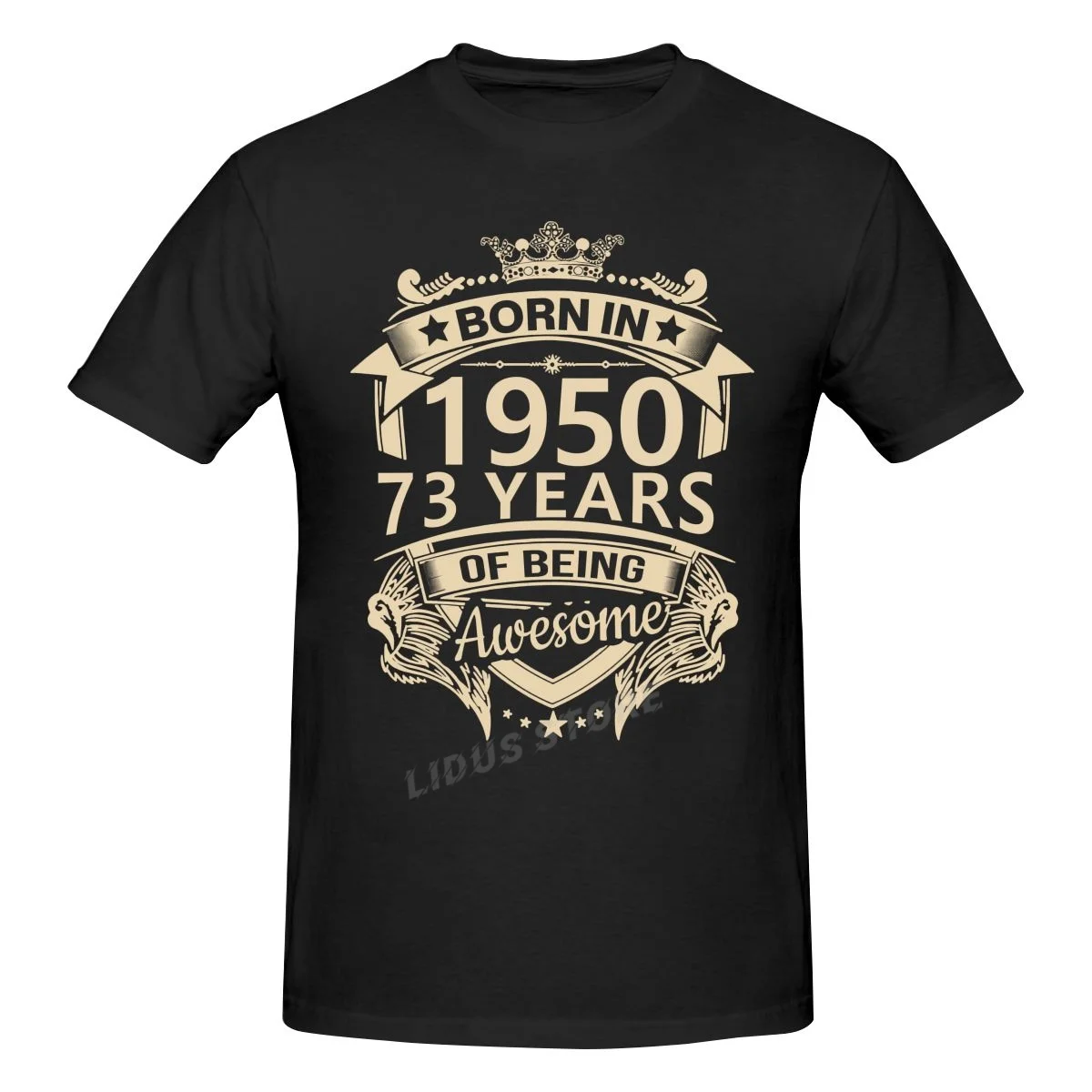 

Born In 1950 73 Years Of Being Awesome 73th Birthday Gift T shirt Harajuku Short Sleeve T-shirt 100% Cotton Graphics Tshirt Tops