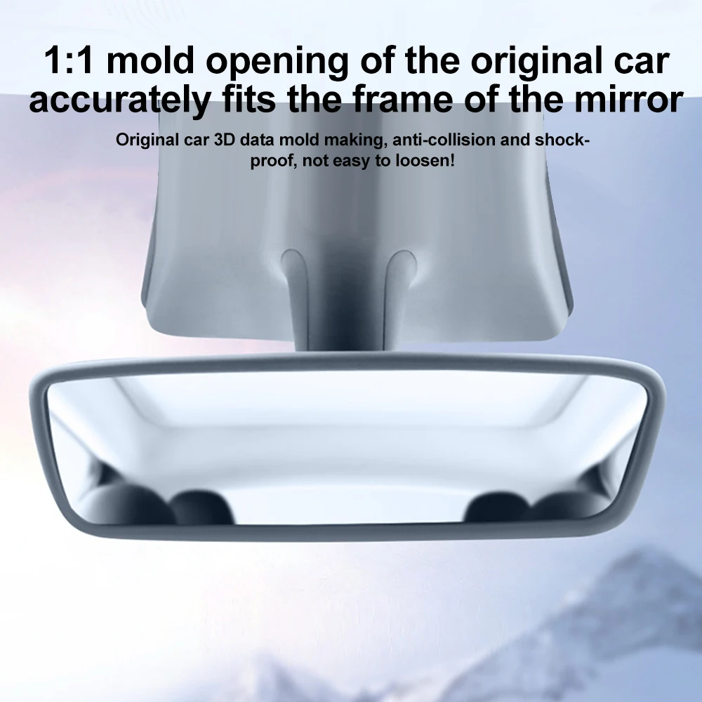 Silicone Rubber Rear View Mirror Protector Frame For Tesla Model 3 Y Interior Accessories Rearview Mirror Protector Trim rearview mirror protector